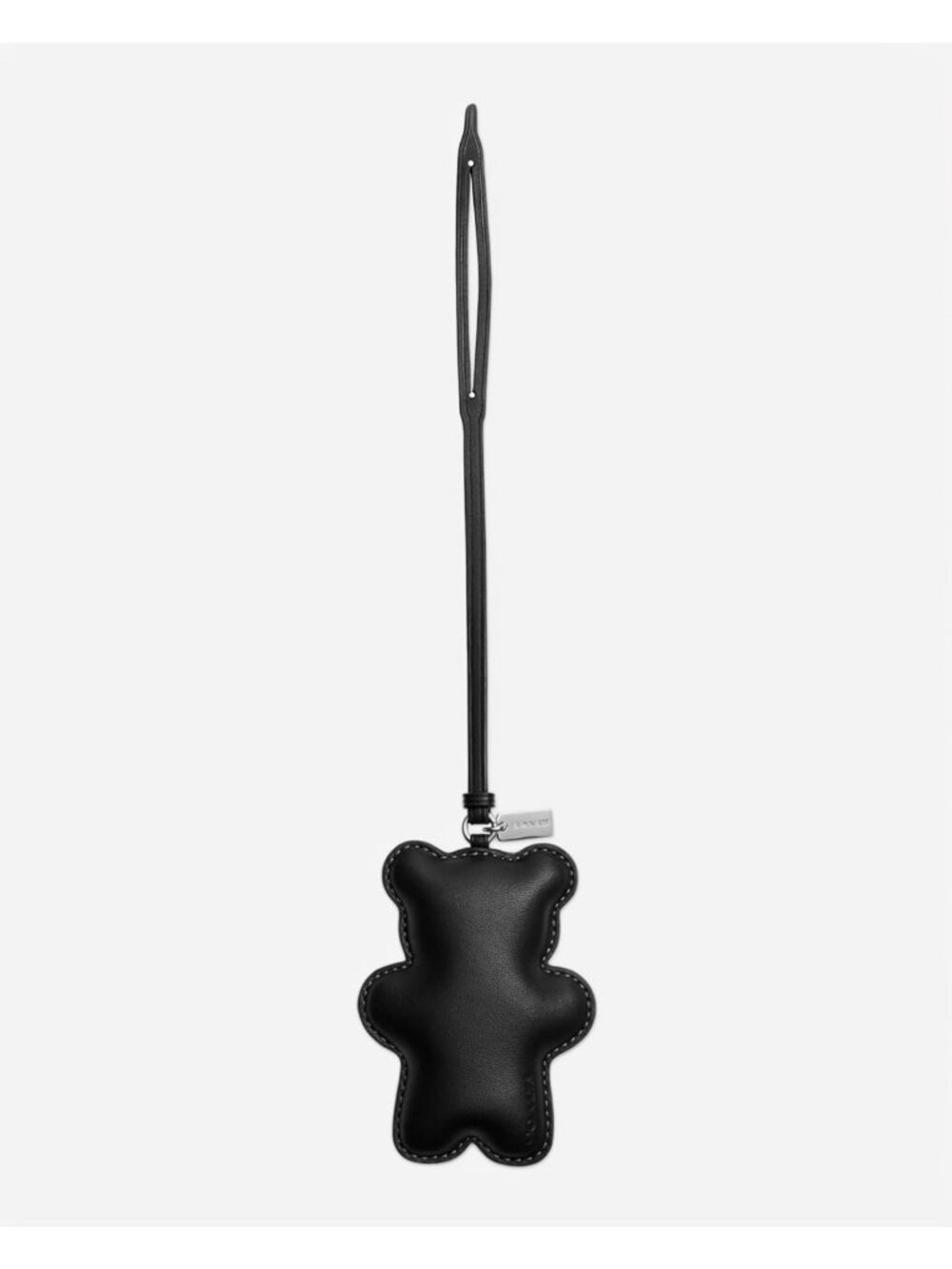 Puffy Leather Bear Bag Charm Keychain - Cute Accessory for Handbags & Backpacks